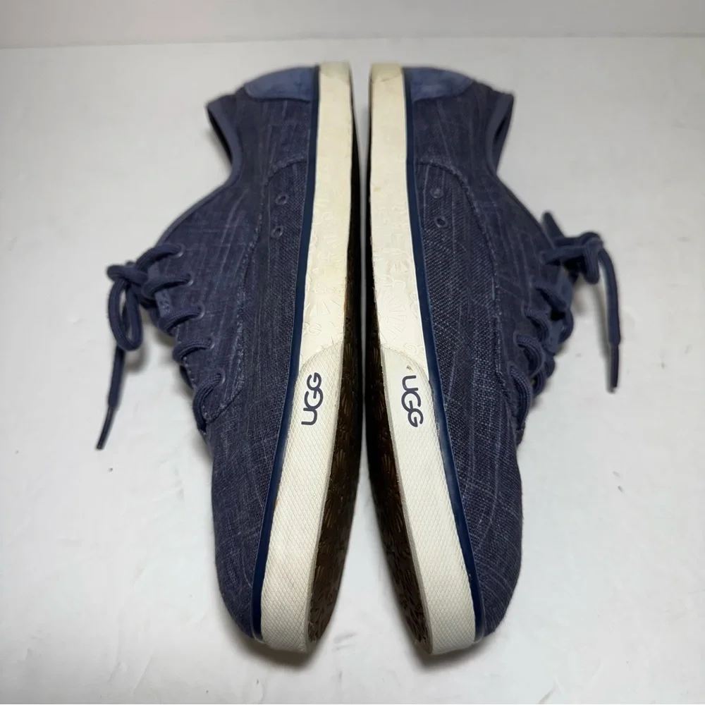 UGG HALLY LOW TOP FASHION SNEAKERS -NIGHT BLUE CANVAS WOMEN'S SZ US 10